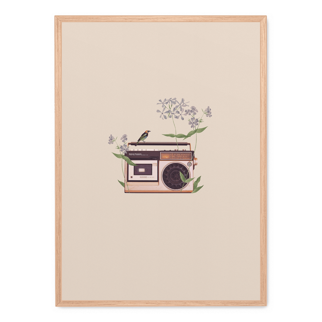 Floral Vintage Radio