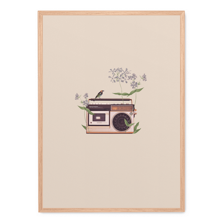 Floral Vintage Radio