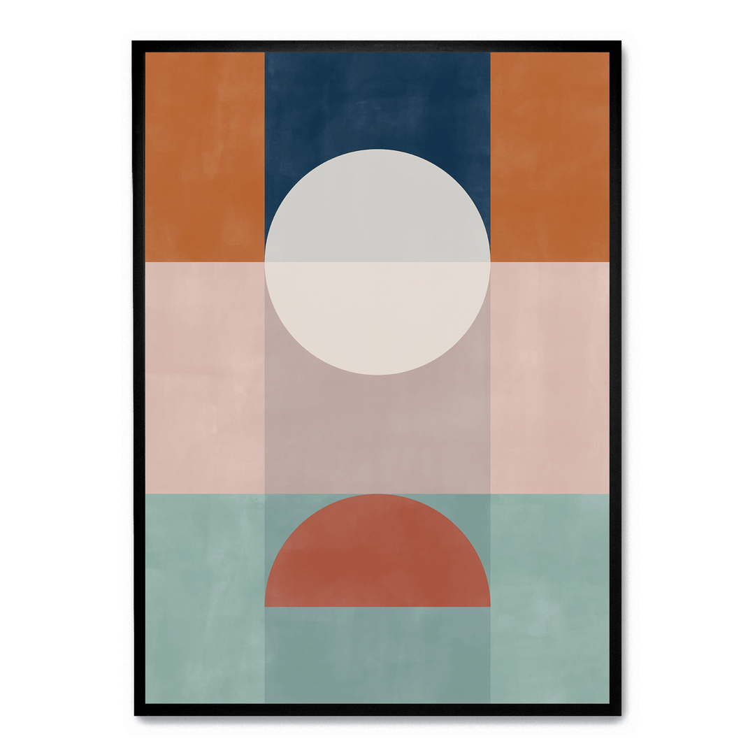 Blue And Rust Geometric No. 2