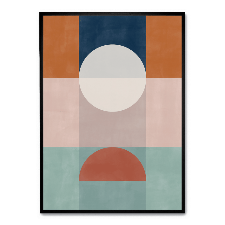 Blue And Rust Geometric No. 2