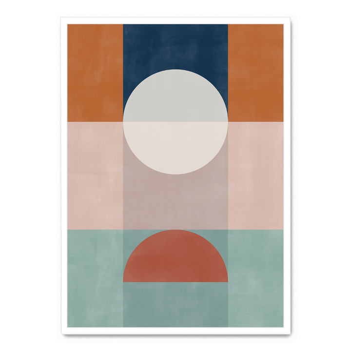 Blue And Rust Geometric No. 2