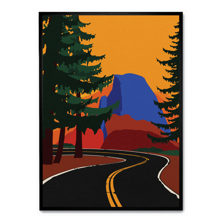 Clacier Road With Half Dome