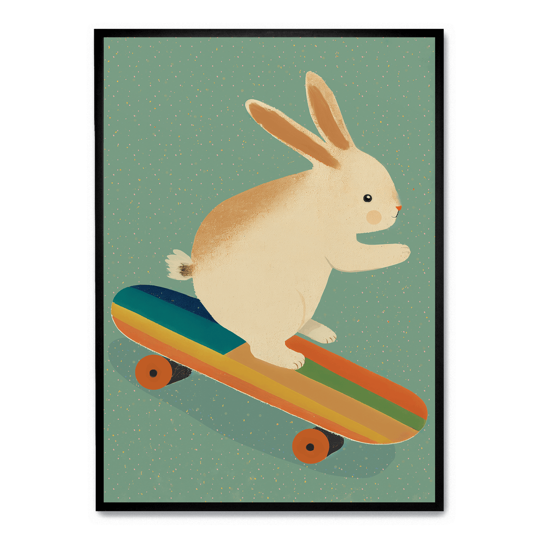 Bunny On Skateboard