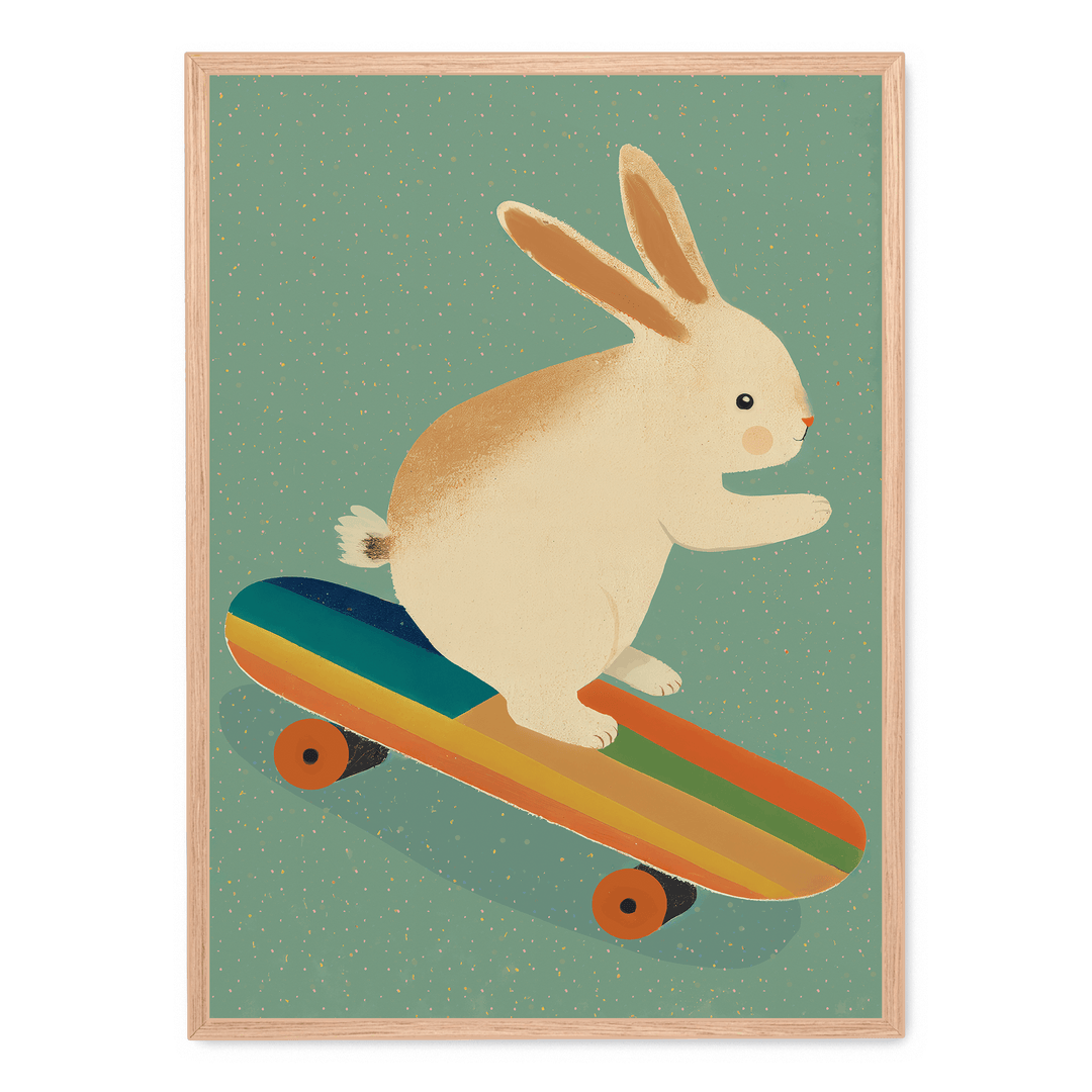 Bunny On Skateboard