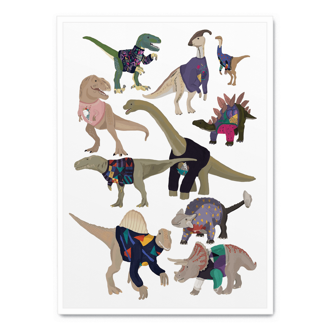 Dinosaurs In 80s Jumpers