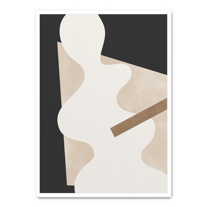 Beige Graphic Curves