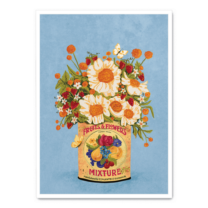 Flowers Vintage Tea Can