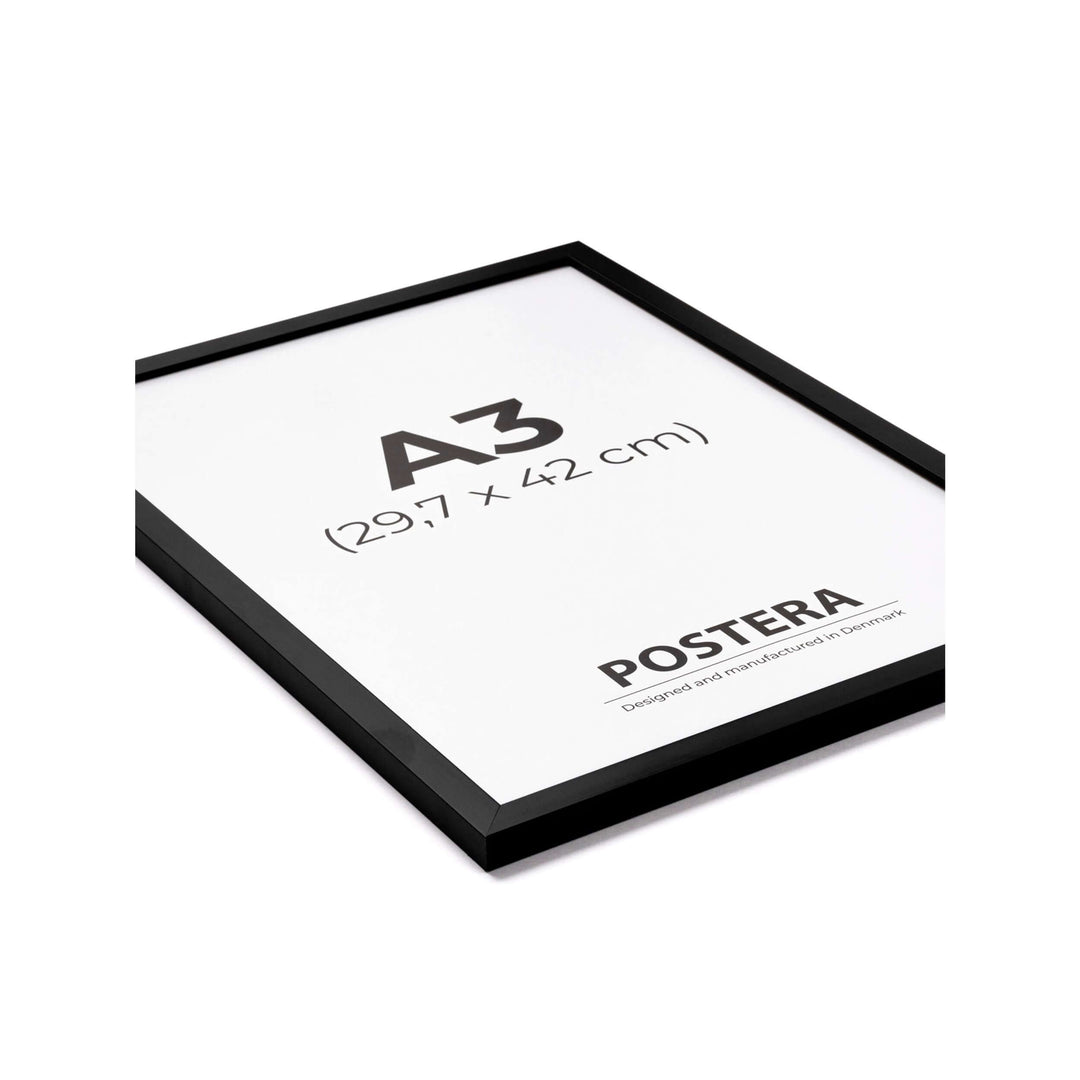 Sort ramme i størrelse A3 fra Postera