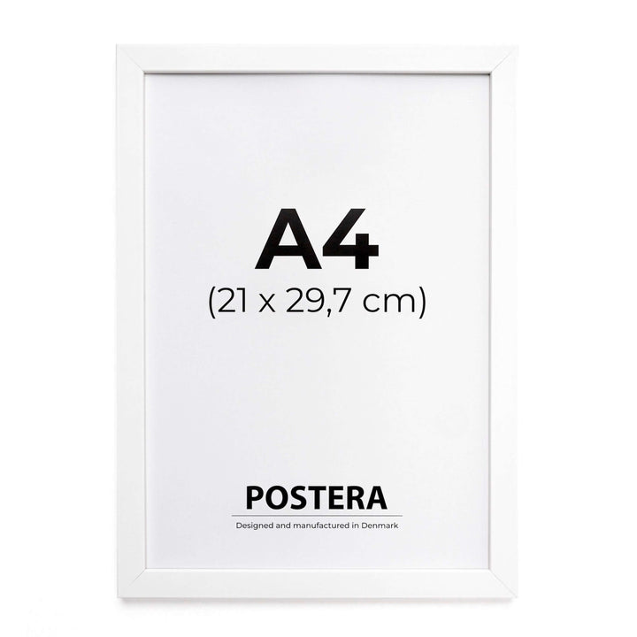 Hvid ramme i størrelse A4 fra Postera