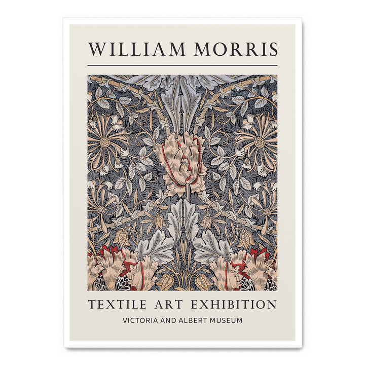 Printed Linen Honeysuckle Pattern