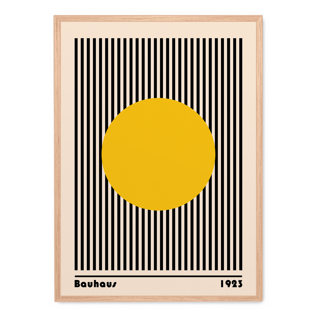 Bauhaus Yellow Circle With Lines
