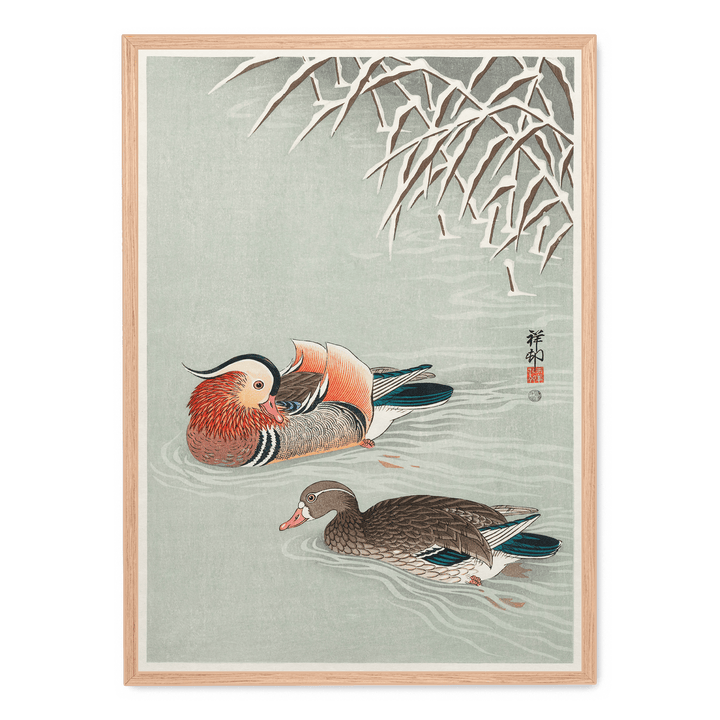 Ohara Koson - Mandarin Ducks In Snow