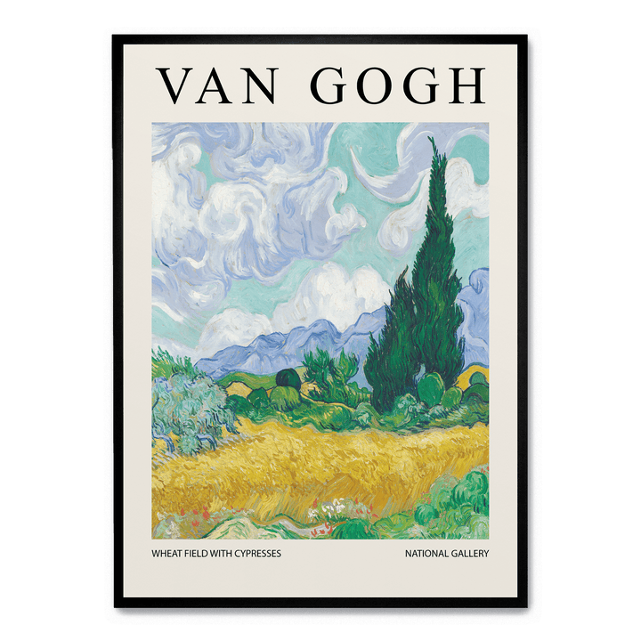 Wheat Field With Cypresses