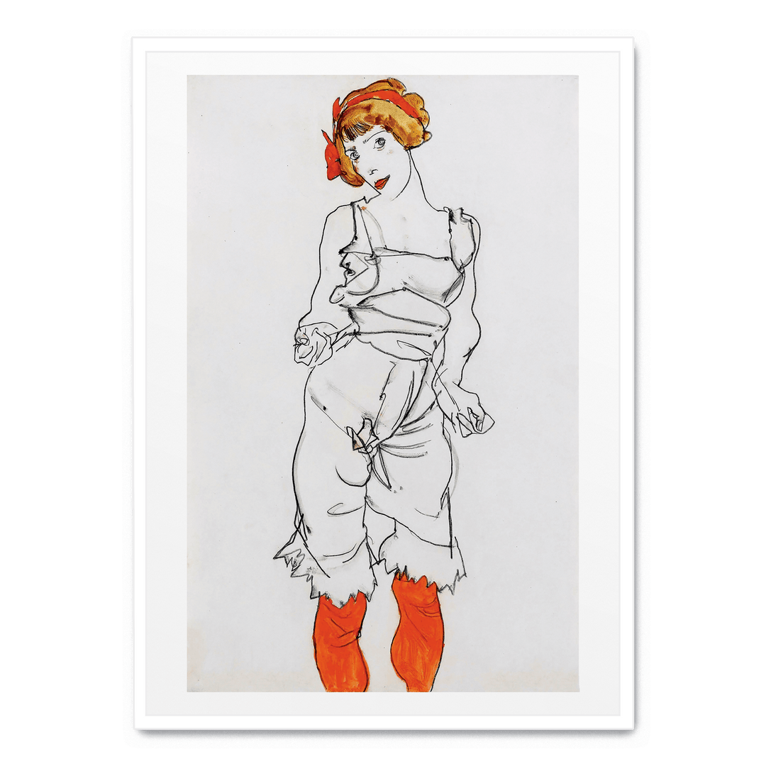 Woman In Underclothes And Stockings