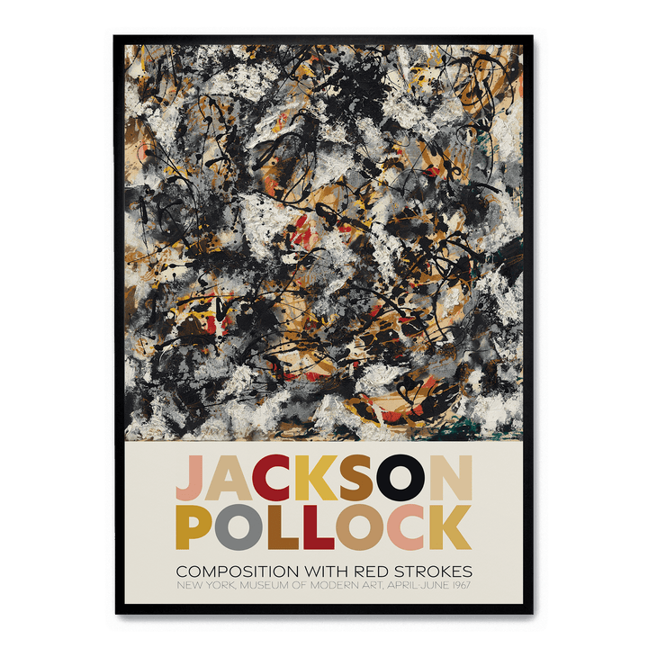 Composition With Red Strokes