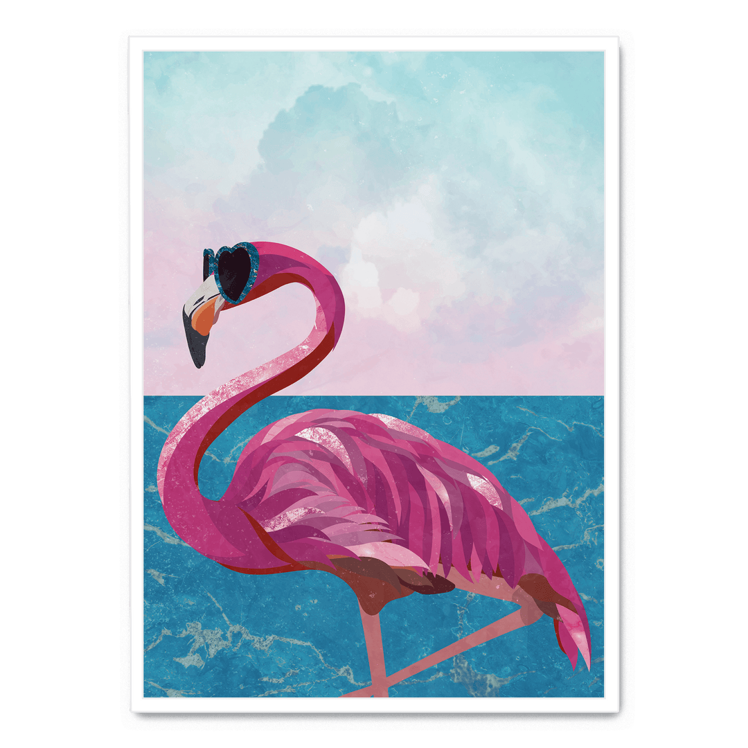 Flamingo Goes To The Beach