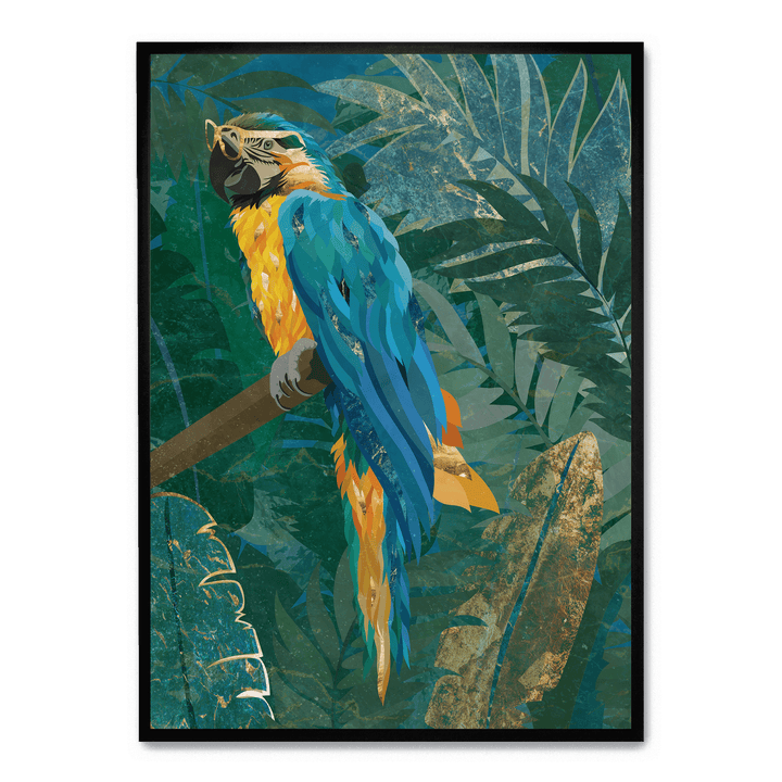 Blue Parrot In The Rainforest